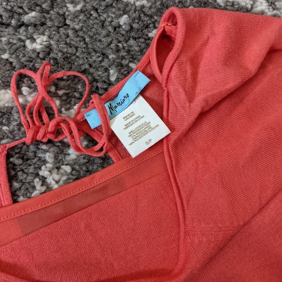 Coral coloured wool blend dress sz:S - Picture 2 of 3